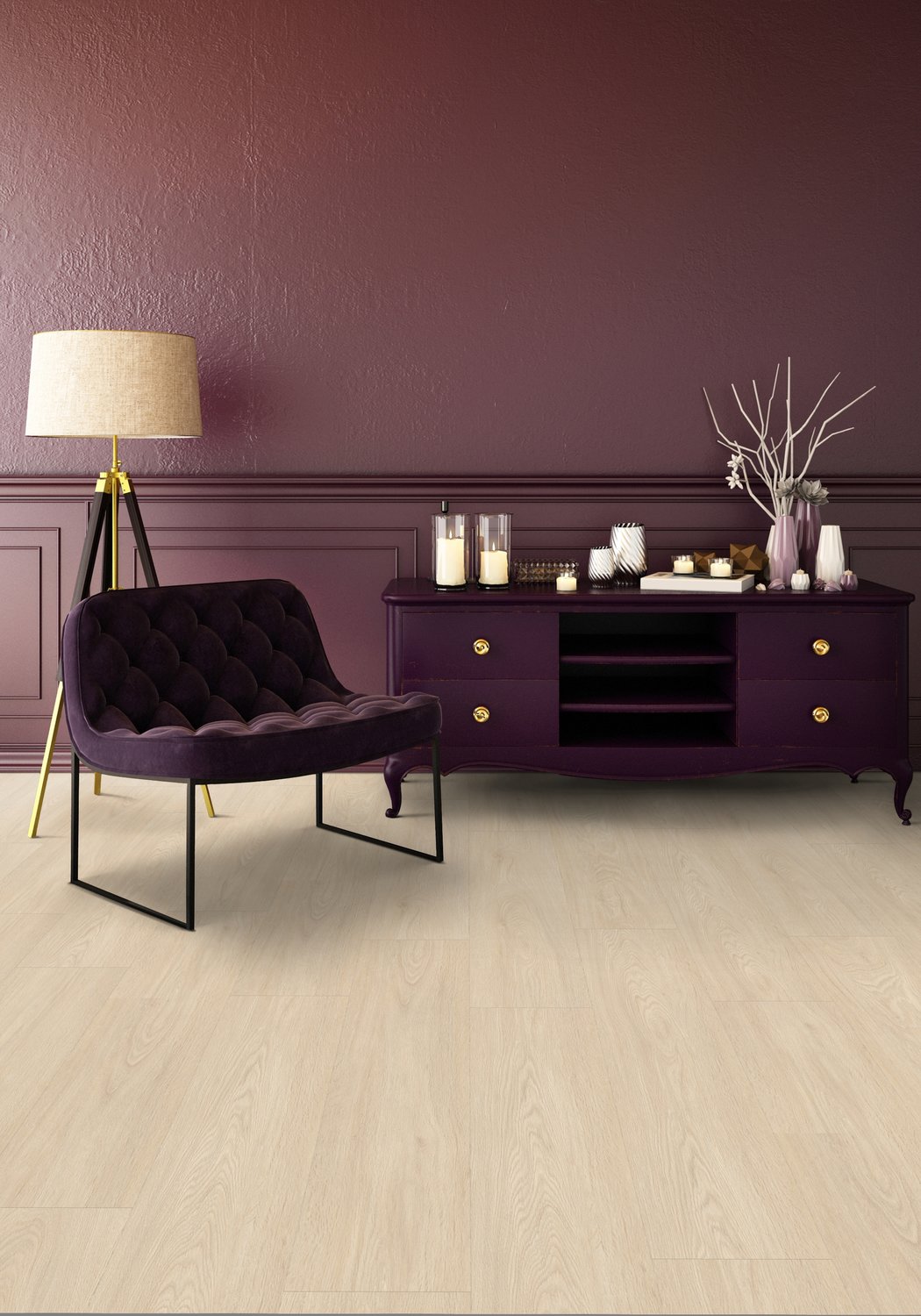 Klick-Vinyl Blomma Cream 5,7mm EIR - dekorsynchron