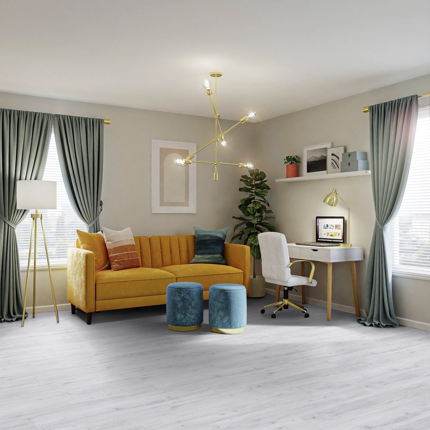 Gerflor Klick Vinyl Senso Clic Premium Sunny White 4,5 mm