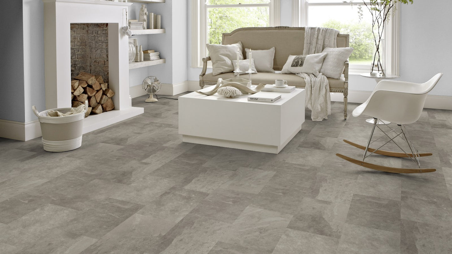 Rigid Core Klick-Vinyl Grey Riven Slate 4,5mm