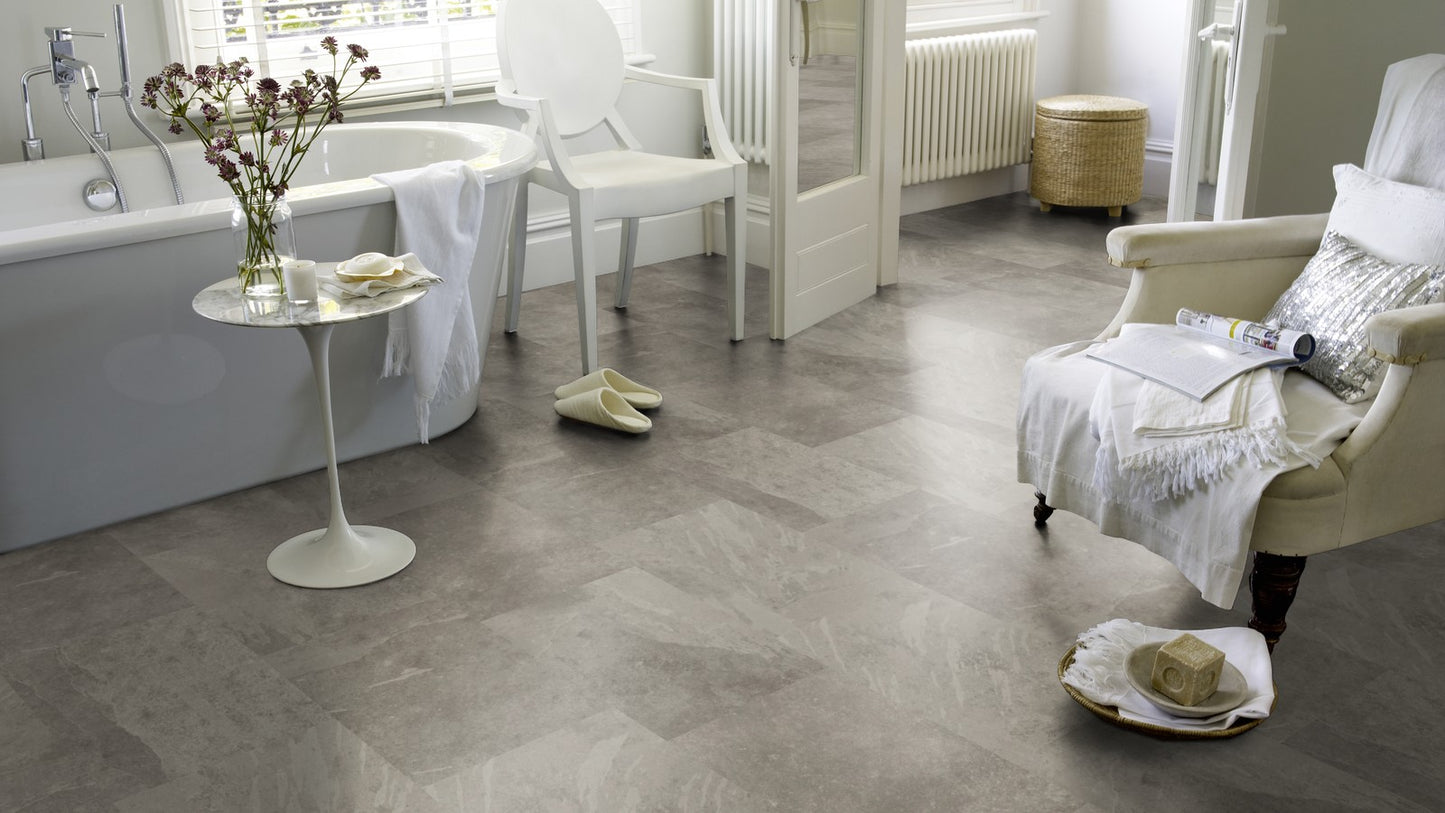 Rigid Core Klick-Vinyl Grey Riven Slate 4,5mm