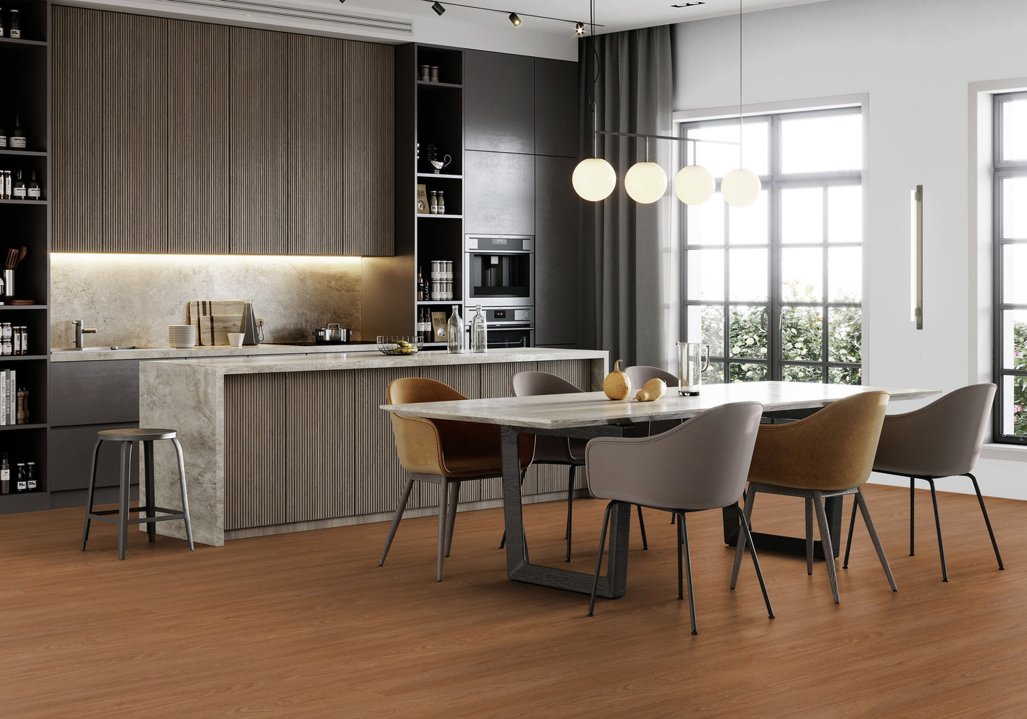 Klick Vinyl Blomma Brown 5,4mm EIR - dekorsynchron