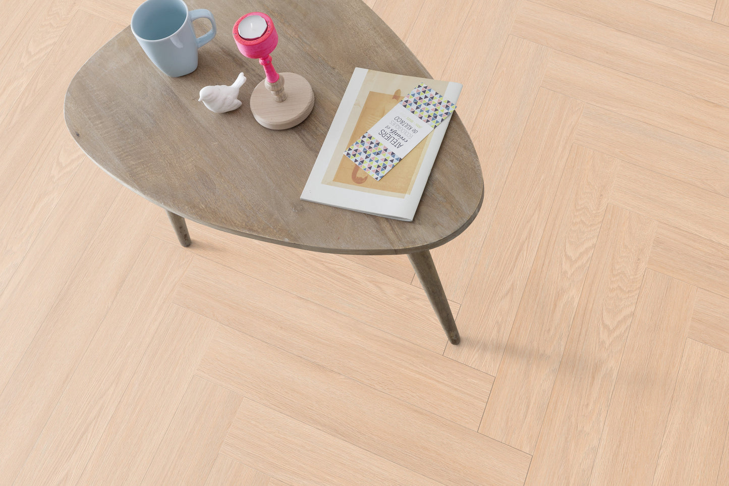 Klick-Vinyl Blomma Cream 6mm - Fischgrät