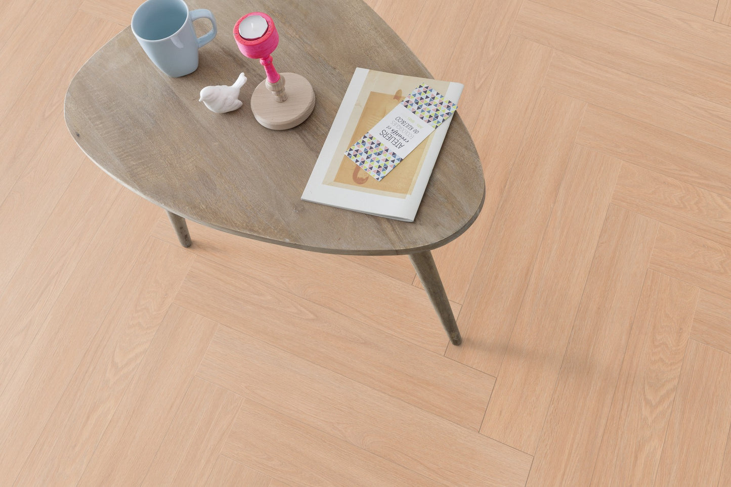 Klick-Vinyl Blomma Beige 6mm - Fischgrät