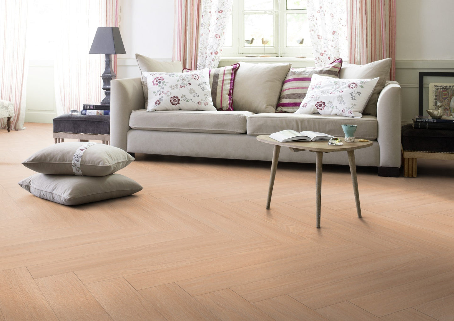 Klebe-Vinyl Blomma Beige 2,5mm - Fischgrät