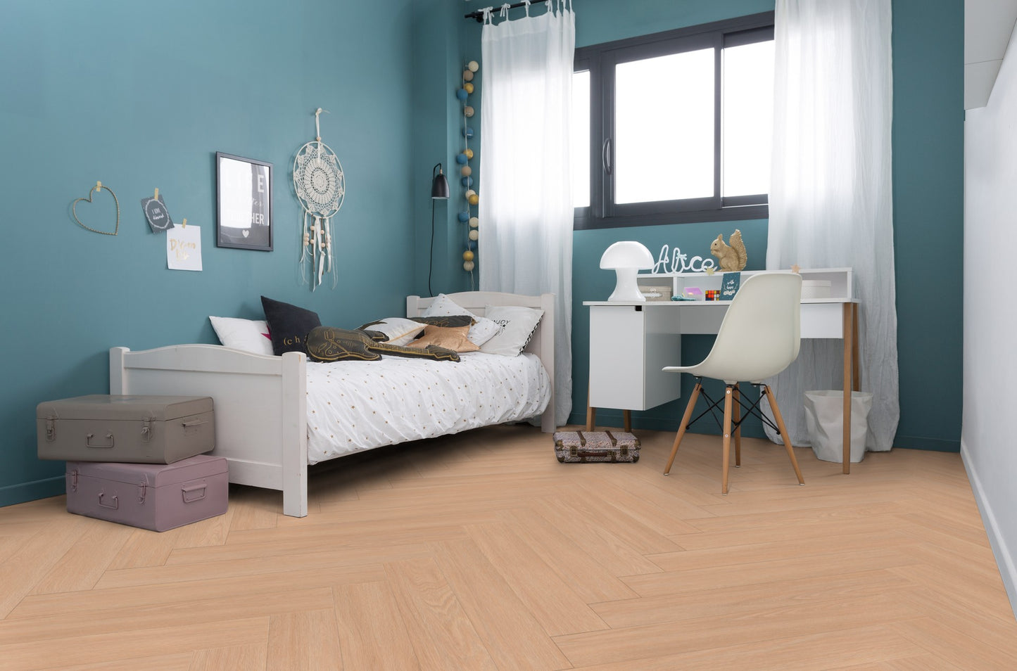 Klick-Vinyl Blomma Beige 6mm - Fischgrät