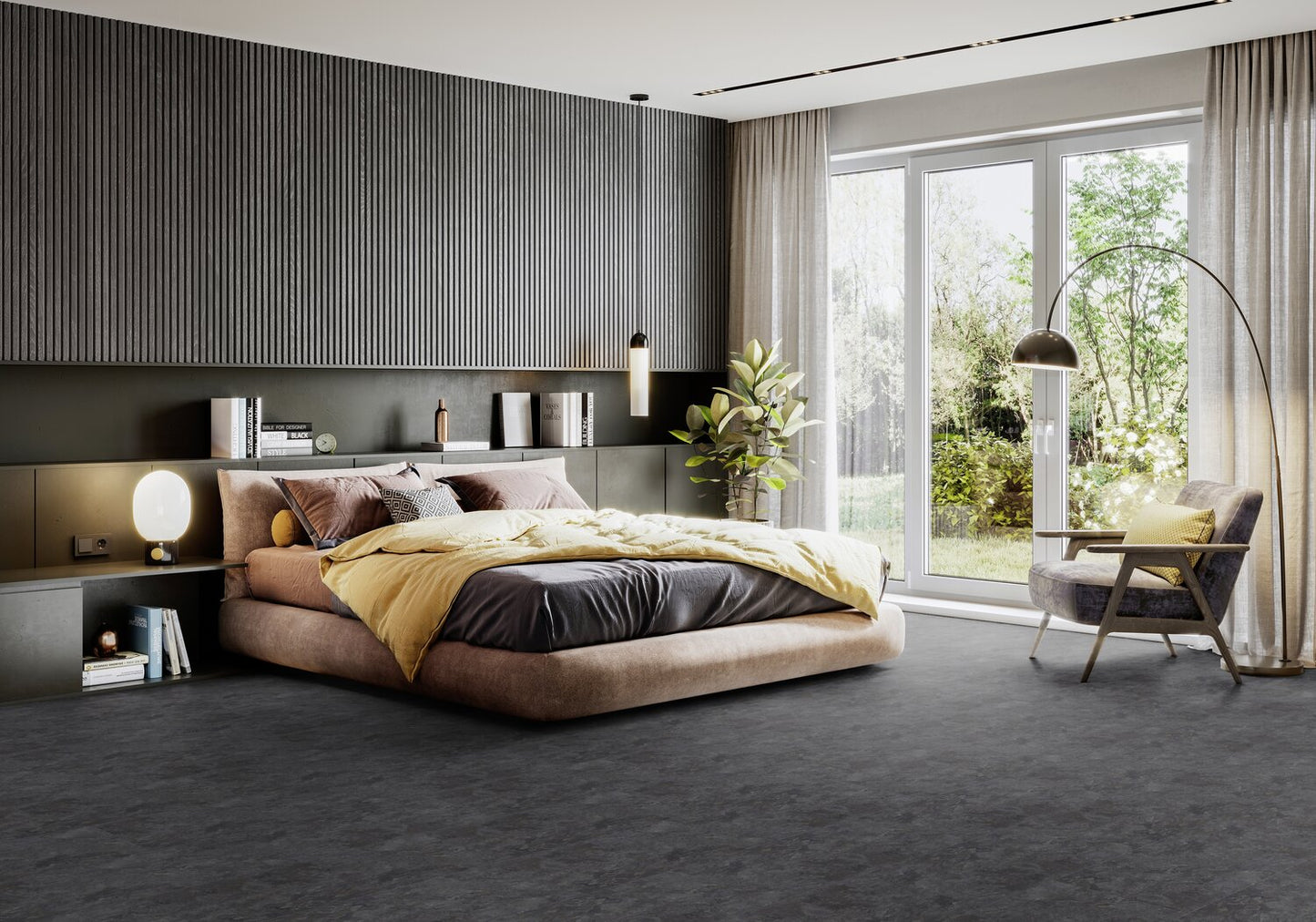 Selbstklebender Vinylboden "Night Slate" 2mm