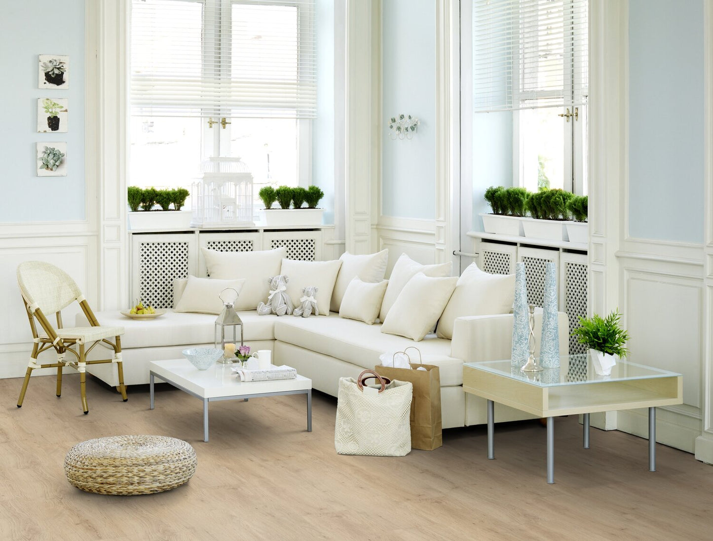 Selbstklebender Vinylboden in Holzoptik "Sunny Light" 2mm