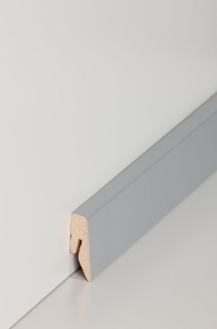 Fußleiste "Silbergrau" MDF-Kern & foliert - 2500 x 40 x 15 mm
