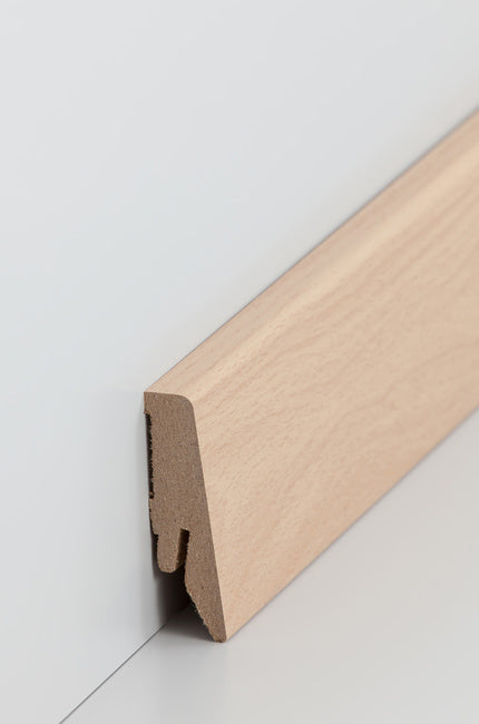 Fußleiste "Buche hell" MDF-Kern & foliert - 2400 x 58 x 18 mm