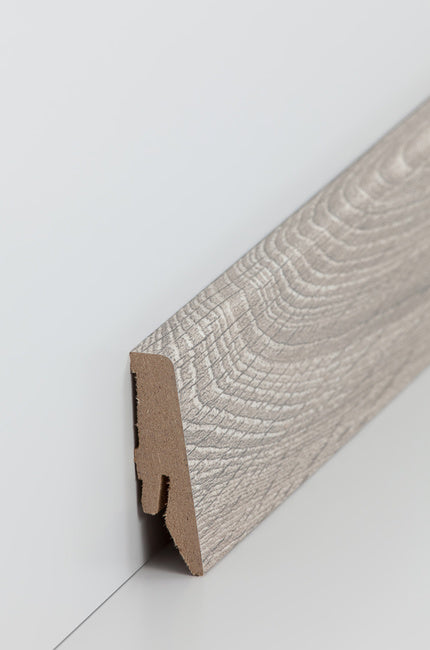 Fußleiste "Mississippi Eiche" MDF-Kern & foliert - 2500 x 58 x 18 mm