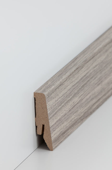 Fußleiste "Nussbaum Colorado" MDF-Kern & foliert - 2400 x 58 x 18 mm