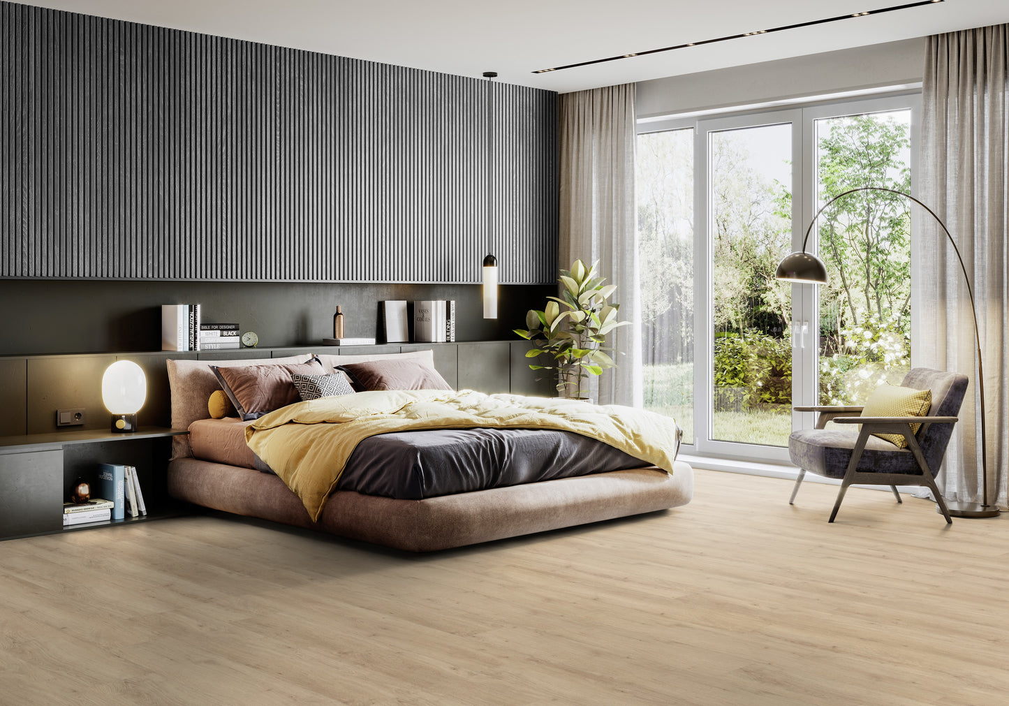 Selbstklebender Vinylboden in Holzoptik "Sunny Light" 2mm